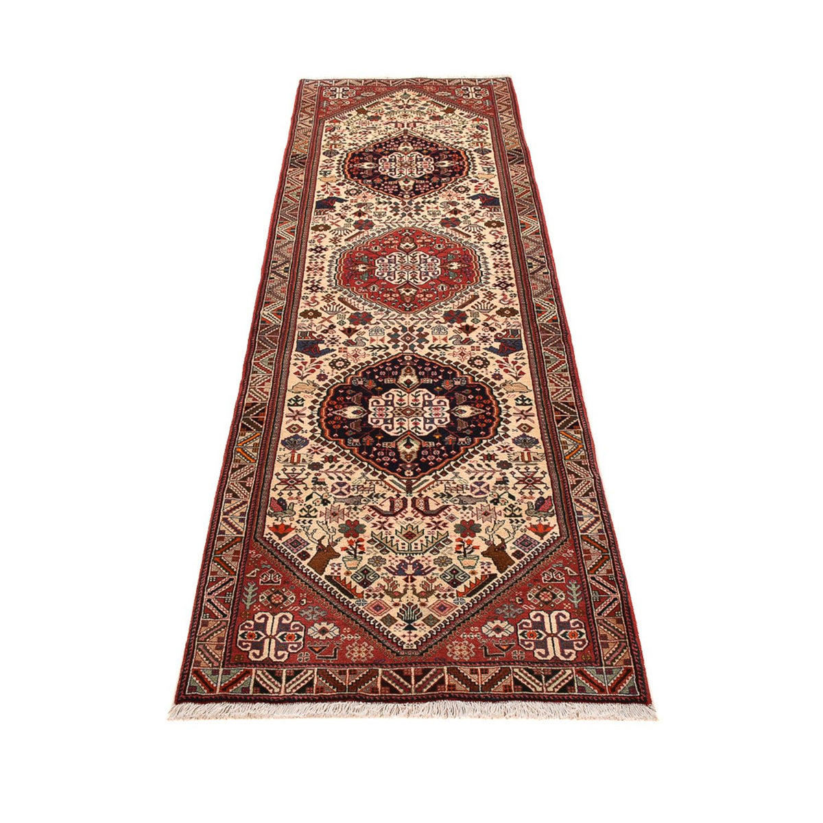 Tapis de couloir Tapis persan - Nomadic - 290 x 79 cm - crème