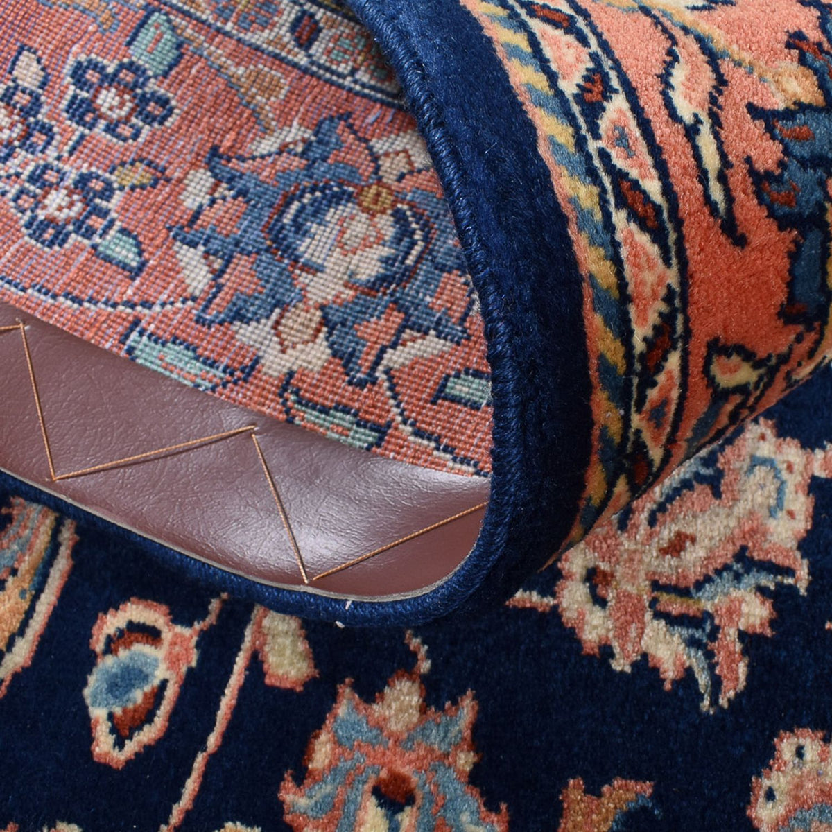 Tapis persan - Classique - 170 x 136 cm - bleu foncé