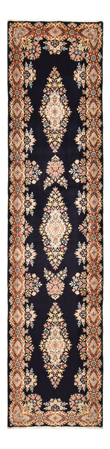 Tapis de couloir Tapis persan - Royal - 394 x 98 cm - bleu foncé