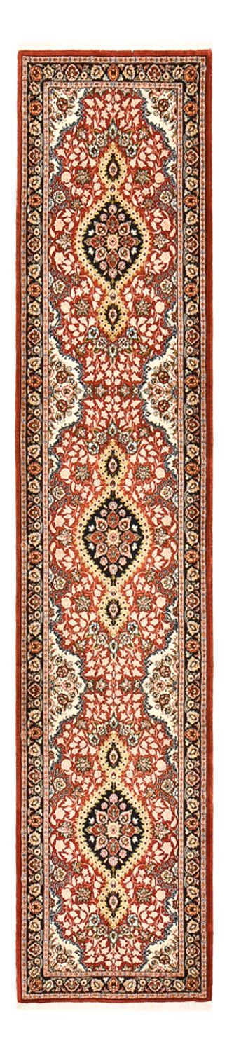 Tapis de couloir Tapis persan - Ghom - Royal - 297 x 63 cm - rouge clair