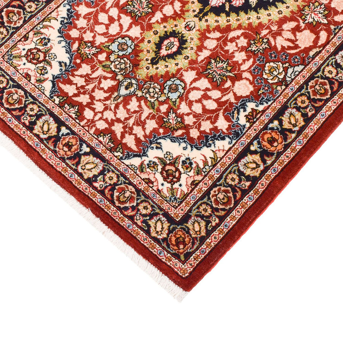 Tapis de couloir Tapis persan - Ghom - Royal - 297 x 63 cm - rouge clair