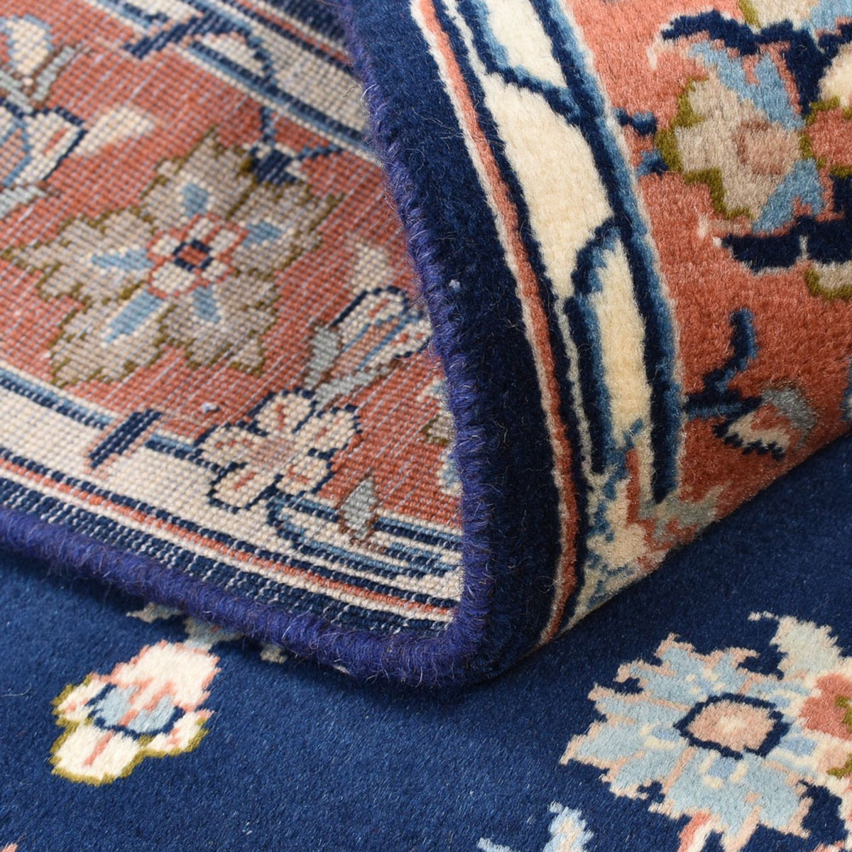 Tapis persan - Keshan - 132 x 85 cm - bleu