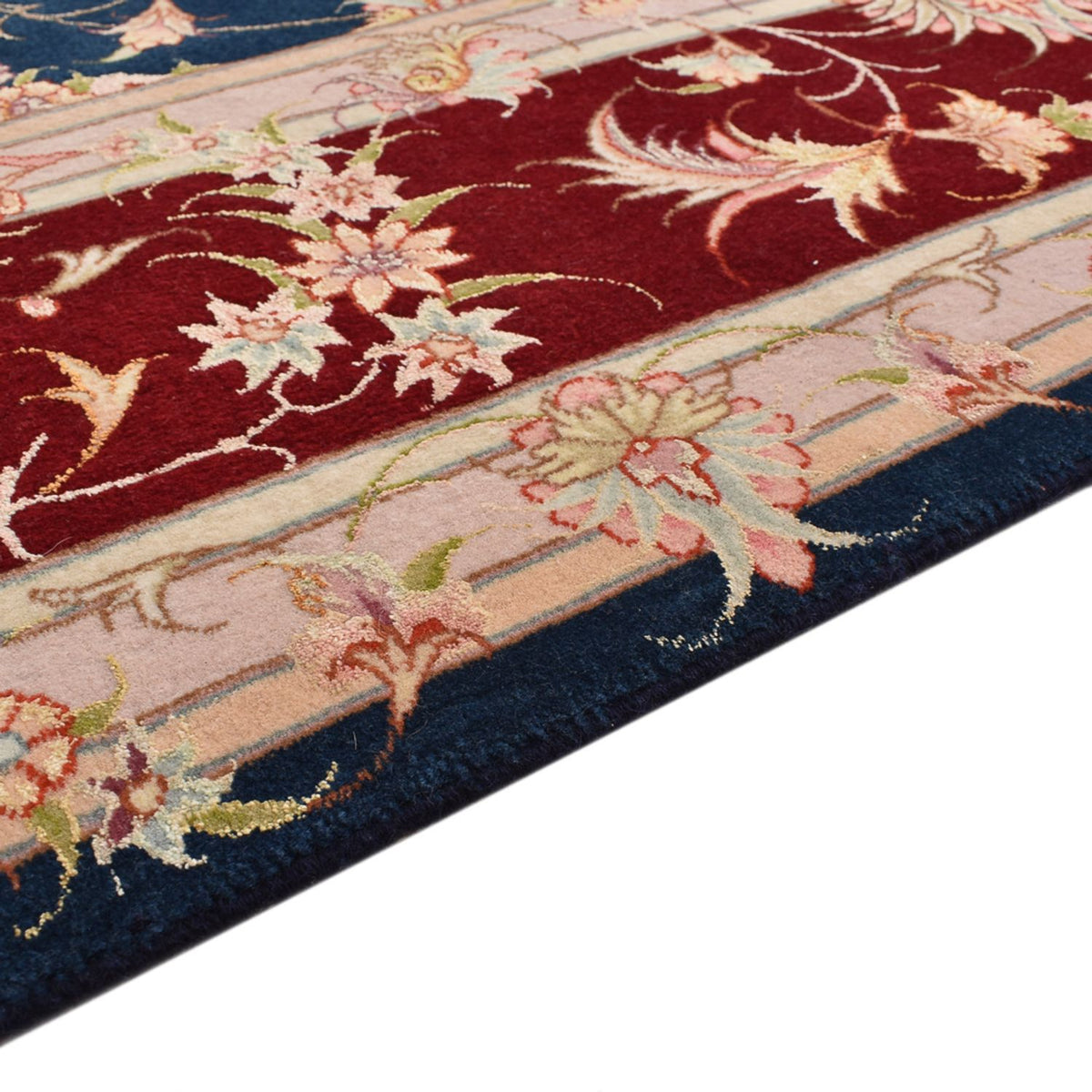 Tapis persan - Tabriz - Royal - 287 x 202 cm - bleu foncé