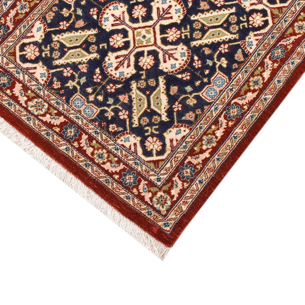 Tapis de couloir Tapis persan - Ghom - Royal - 192 x 54 cm - beige foncé