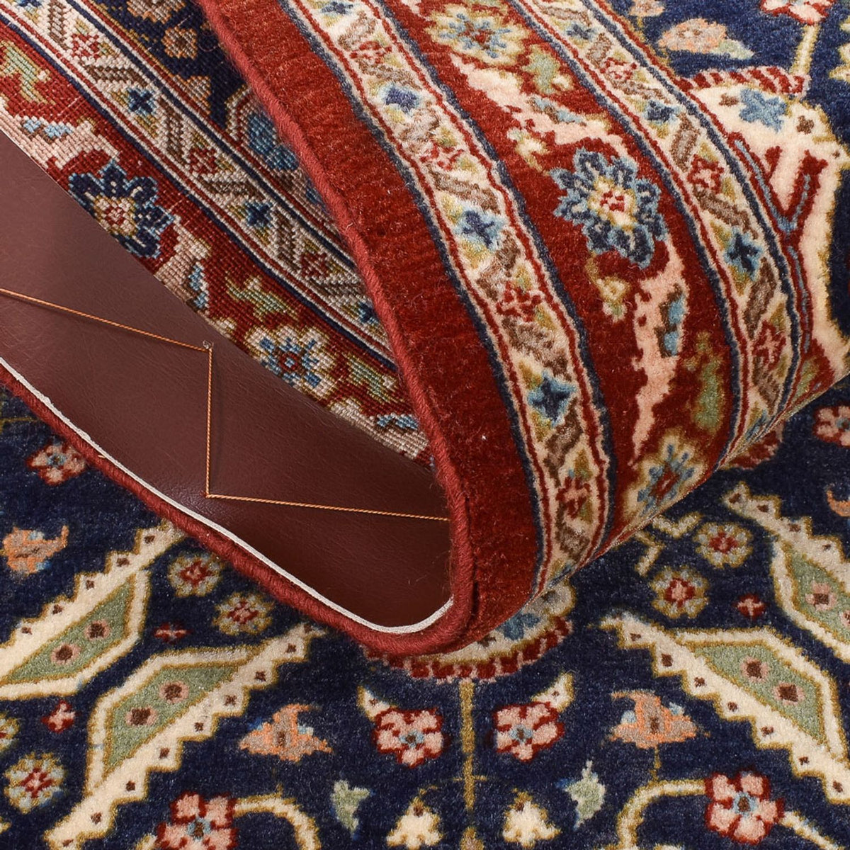 Tapis de couloir Tapis persan - Ghom - Royal - 192 x 54 cm - beige foncé