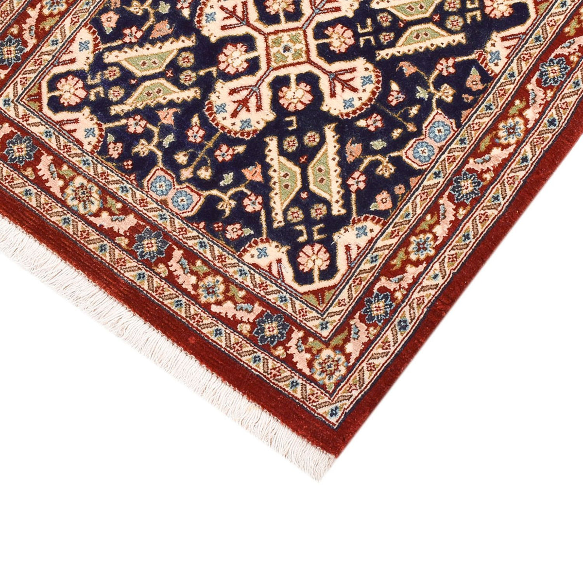 Tapis de couloir Tapis persan - Ghom - Royal - 195 x 55 cm - beige foncé