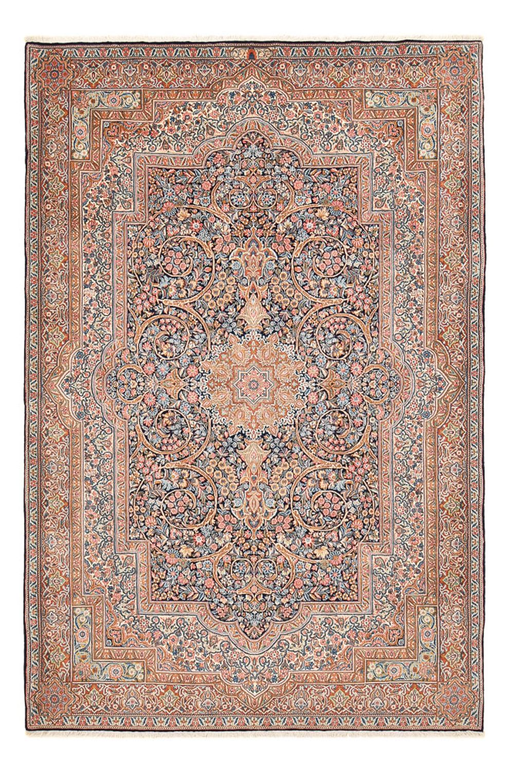 Tapis persan - Royal - 300 x 200 cm - bleu foncé