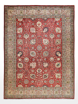 Tapis persan - Tabriz - Royal - 390 x 292 cm - rouge