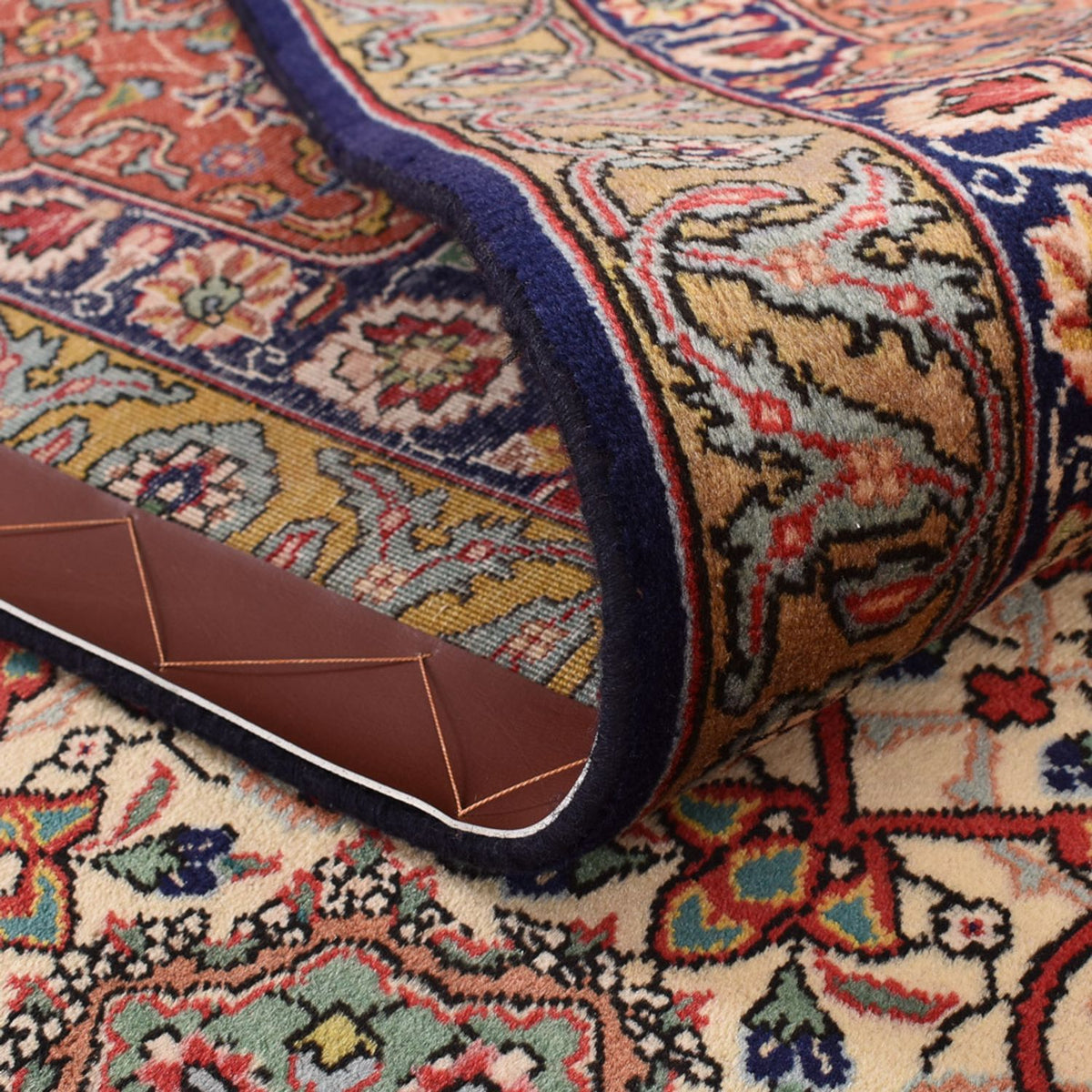 Tapis persan - Tabriz - Royal - 410 x 300 cm - bleu foncé