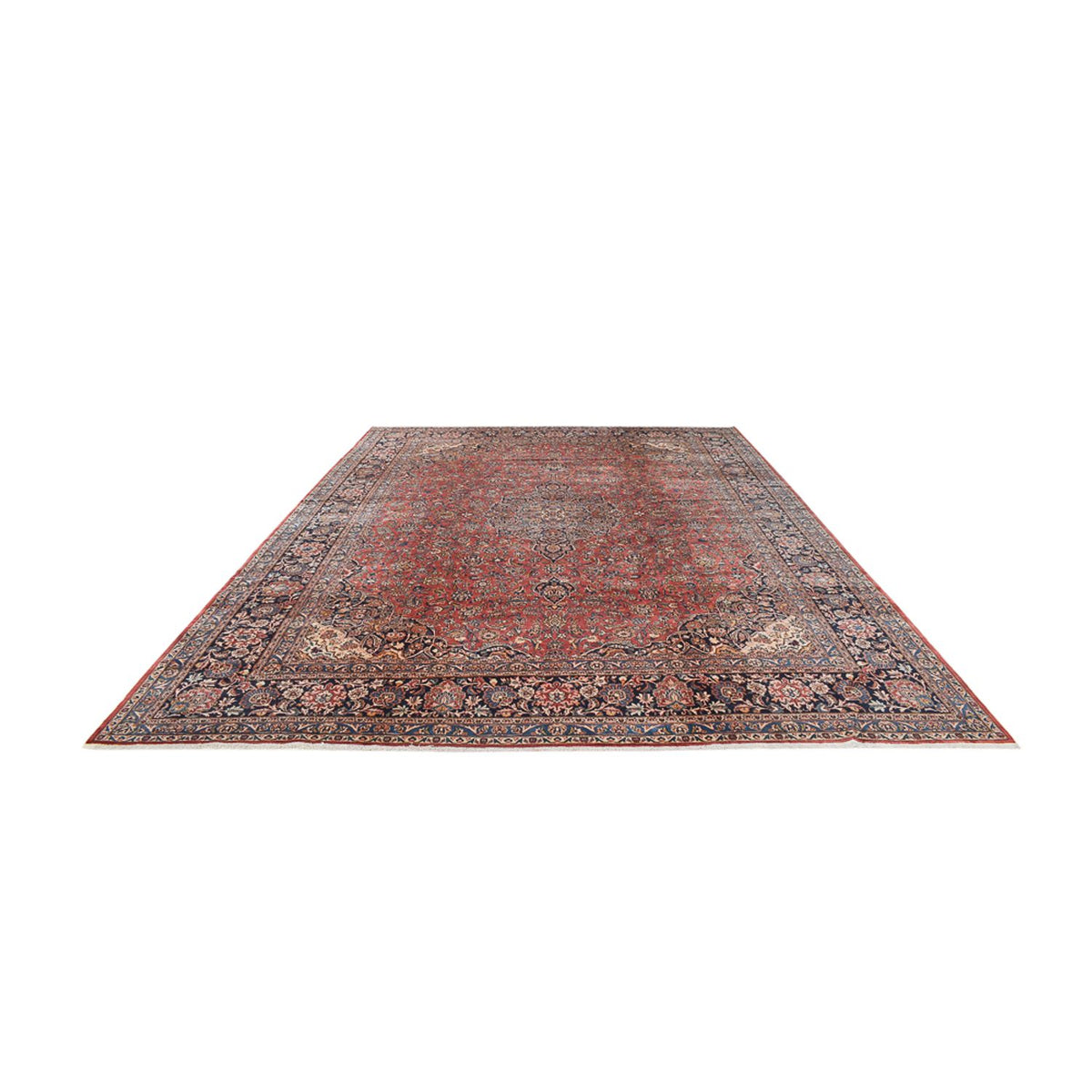 Tapis persan - Keshan - Royal - 445 x 333 cm - rouge clair