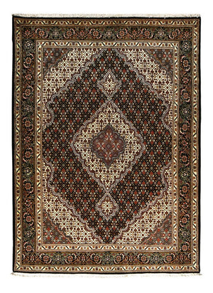 Tapis persan - Tabriz - Royal - 210 x 152 cm - marron foncé