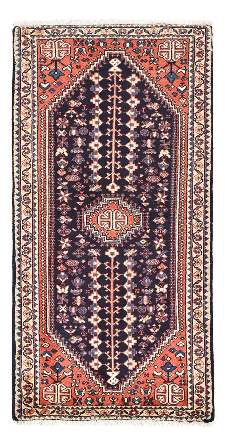 Tapis persan - Nomadic - 123 x 62 cm - rouge bordeaux
