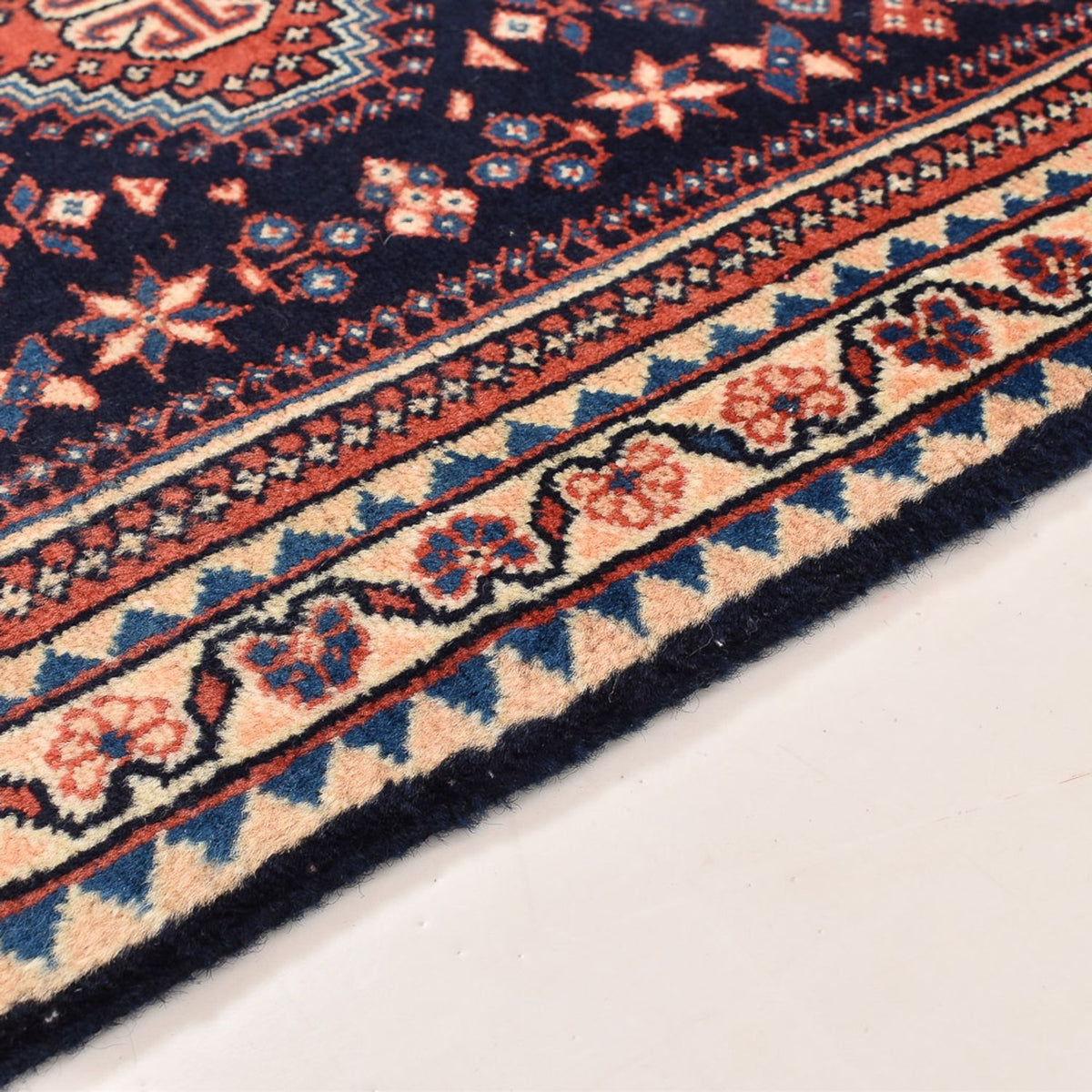 Tapis persan - Nomadic - 123 x 62 cm - rouge bordeaux