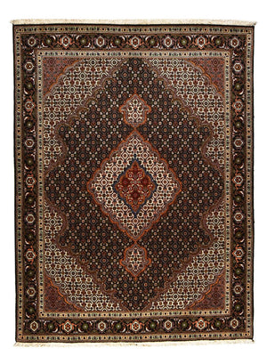 Tapis persan - Tabriz - Royal - 204 x 152 cm - marron foncé