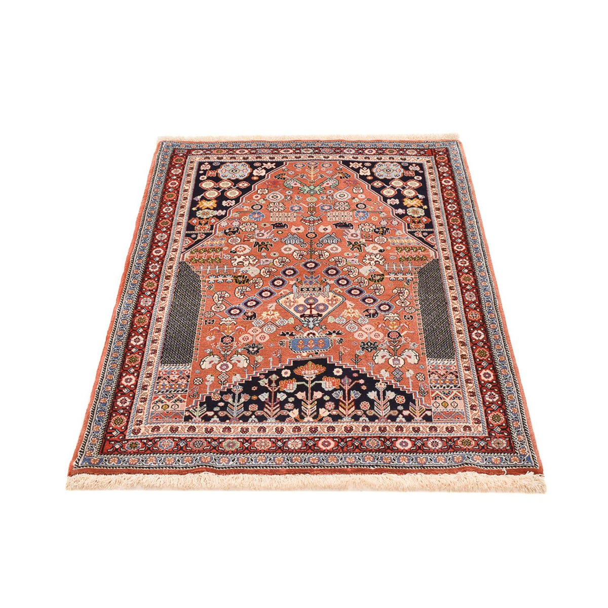 Tapis Gabbeh - Persan Kashkuli - 160 x 112 cm - rouge clair