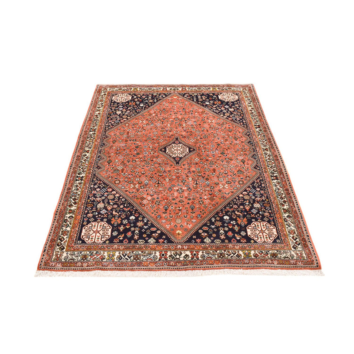 Tapis Gabbeh - Persan Kashkuli - 218 x 159 cm - rouge clair