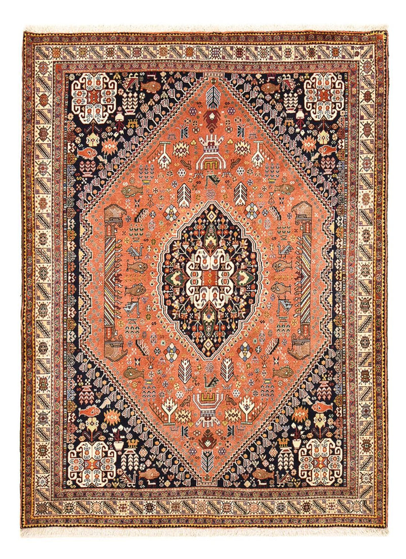 Tapis Gabbeh - Persan Kashkuli - 202 x 152 cm - rouge clair