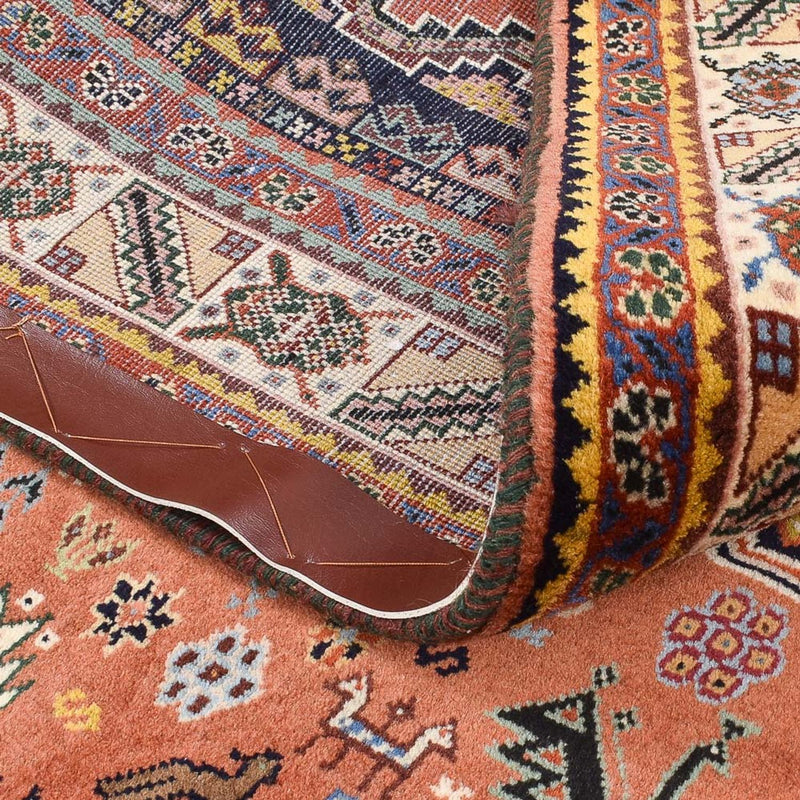 Tapis Gabbeh - Persan Kashkuli - 202 x 152 cm - rouge clair