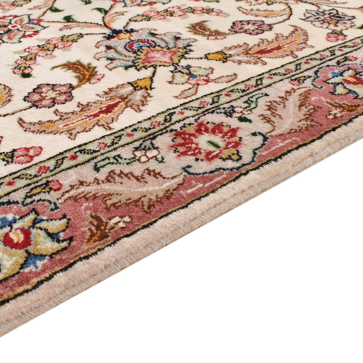 Tapis de couloir Tapis persan - Tabriz - Royal - 297 x 69 cm - sable