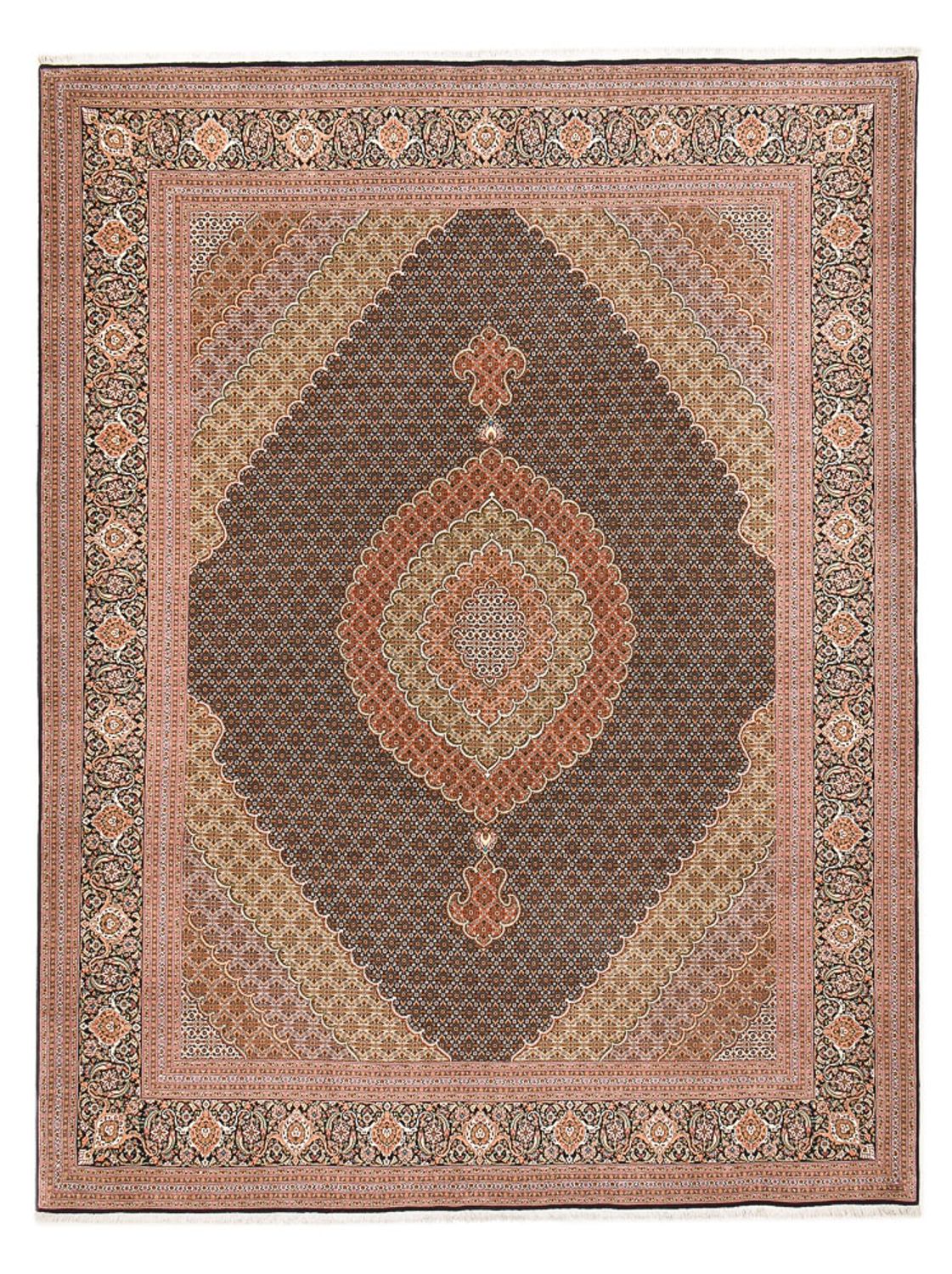 Tapis persan - Tabriz - Royal - 394 x 302 cm - beige foncé