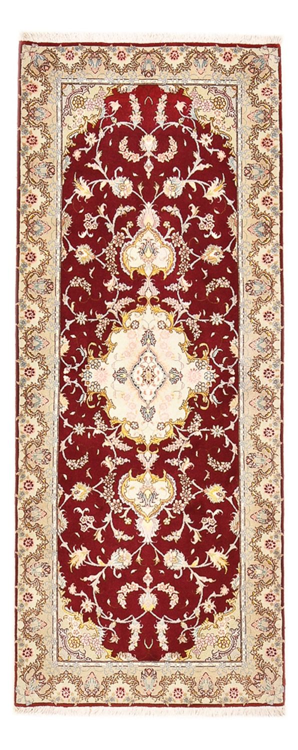 Tapis de couloir Tapis persan - Tabriz - Royal - 198 x 80 cm - rouge