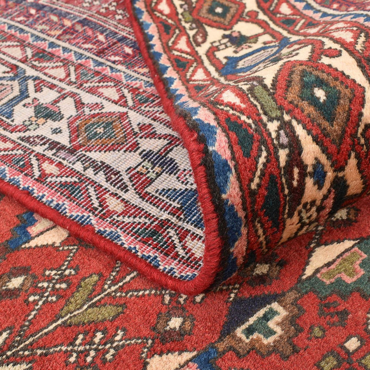 Tapis persan - Nomadic carré  - 197 x 193 cm - rouge