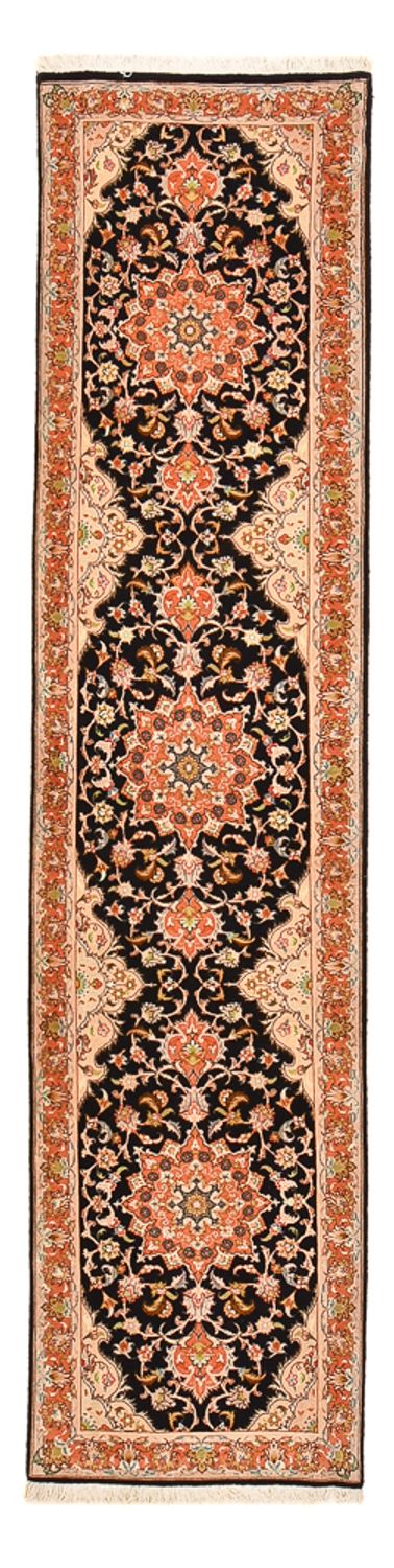 Tapis de couloir Tapis persan - Tabriz - Royal - 288 x 69 cm - bleu foncé