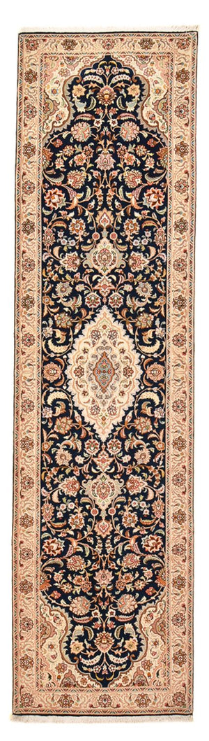 Tapis de couloir Tapis persan - Tabriz - Royal - 310 x 83 cm - bleu foncé