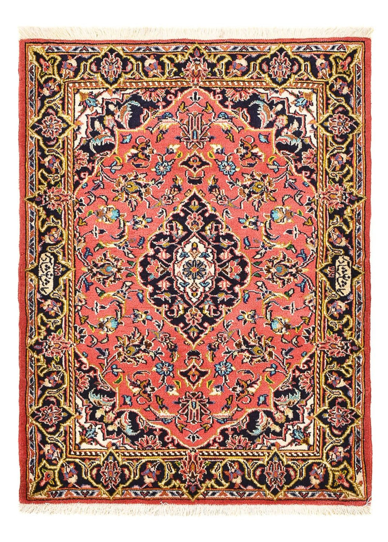Tapis persan - Keshan - 100 x 70 cm - rouge clair