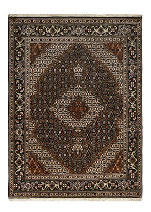 Tapis persan - Tabriz - Royal - 198 x 148 cm - marron foncé