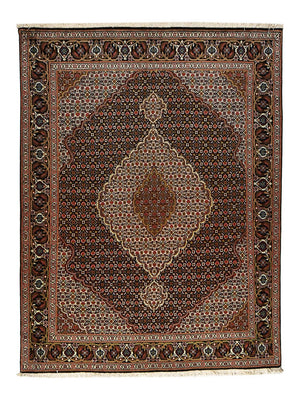 Tapis persan - Tabriz - Royal - 195 x 150 cm - marron foncé