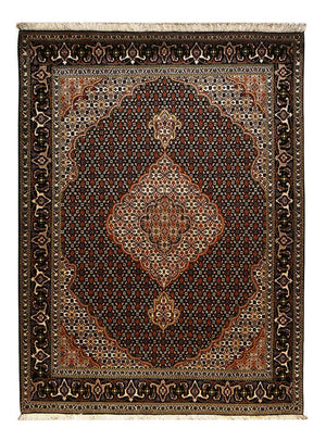 Tapis persan - Tabriz - Royal - 210 x 154 cm - marron foncé