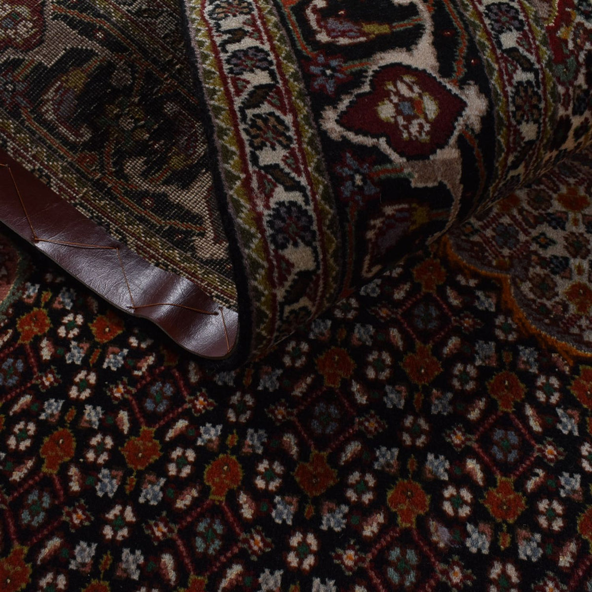 Tapis persan - Tabriz - Royal - 210 x 154 cm - marron foncé