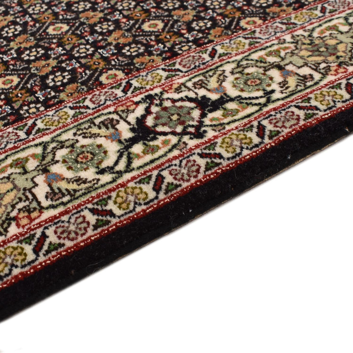 Tapis de couloir Tapis persan - Tabriz - Royal - 396 x 82 cm - beige foncé