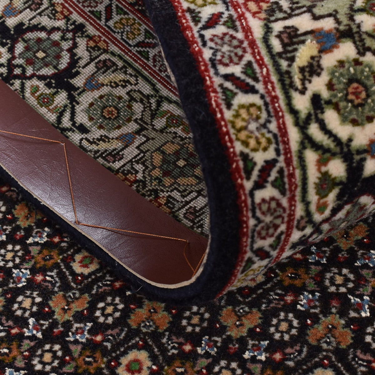 Tapis de couloir Tapis persan - Tabriz - Royal - 390 x 82 cm - beige foncé