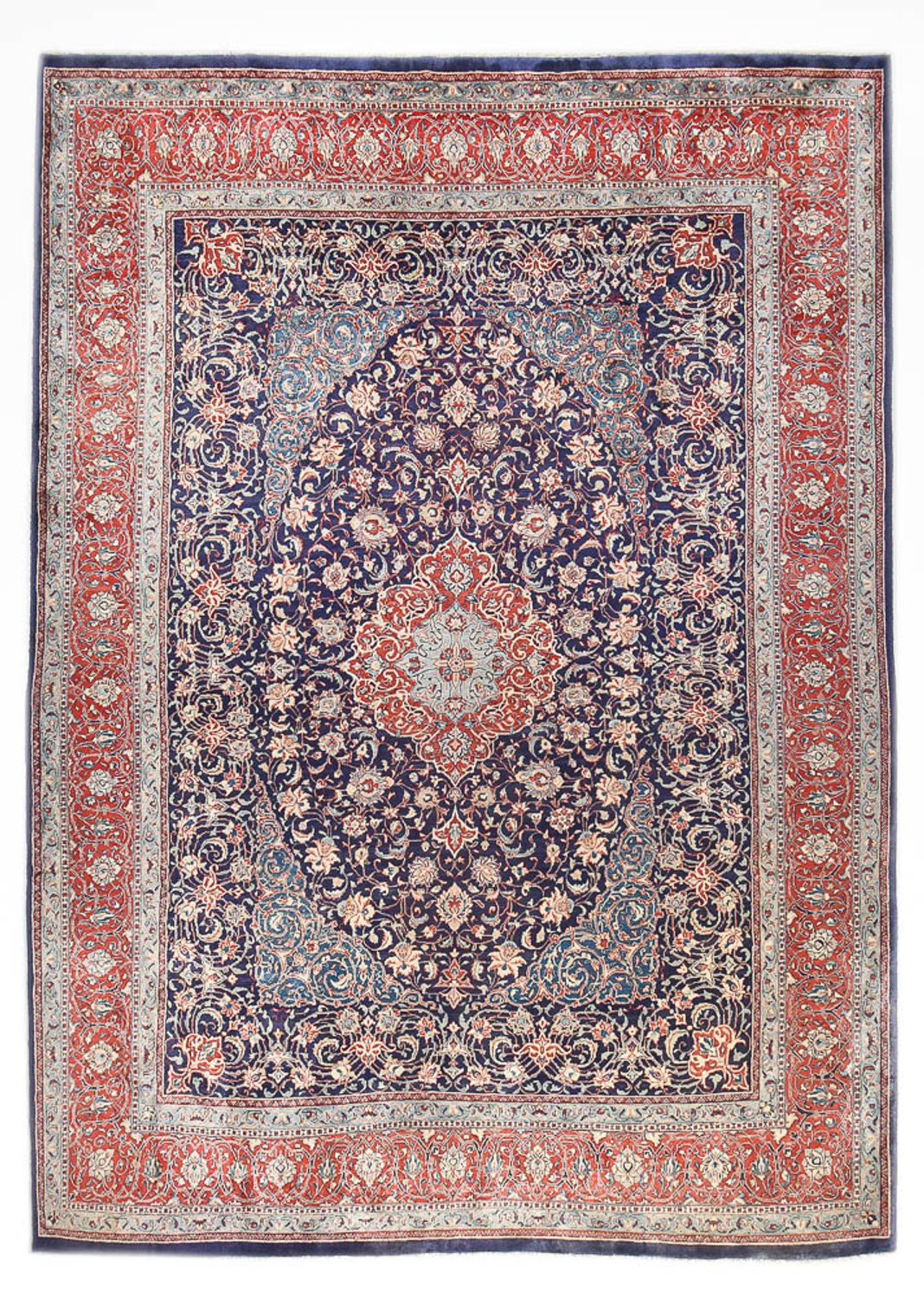 Tapis persan - Classique - 414 x 302 cm - bleu foncé