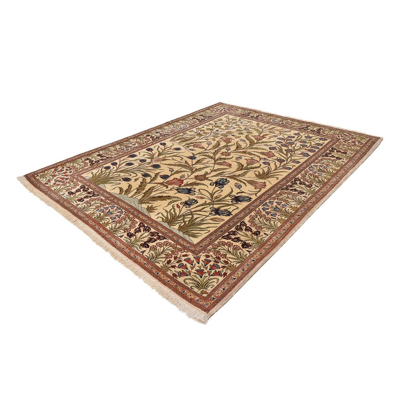 Tapis persan - Ghom - Royal - 202 x 136 cm - beige clair