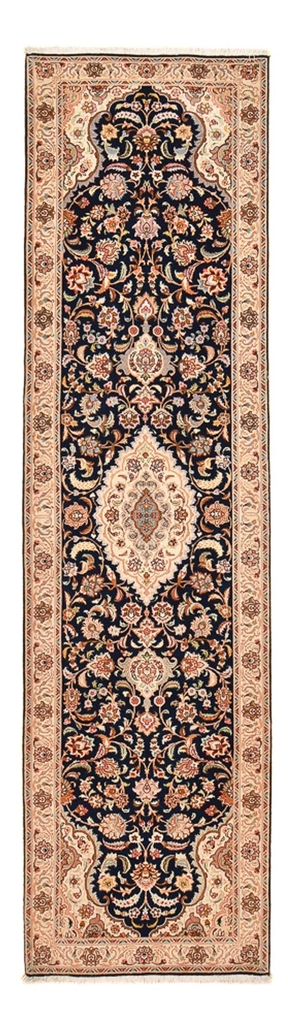 Tapis de couloir Tapis persan - Tabriz - Royal - 310 x 82 cm - bleu foncé