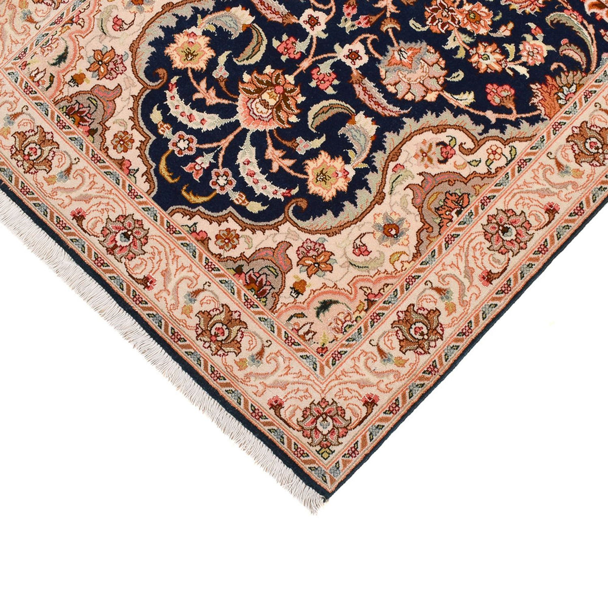 Tapis de couloir Tapis persan - Tabriz - Royal - 310 x 82 cm - bleu foncé