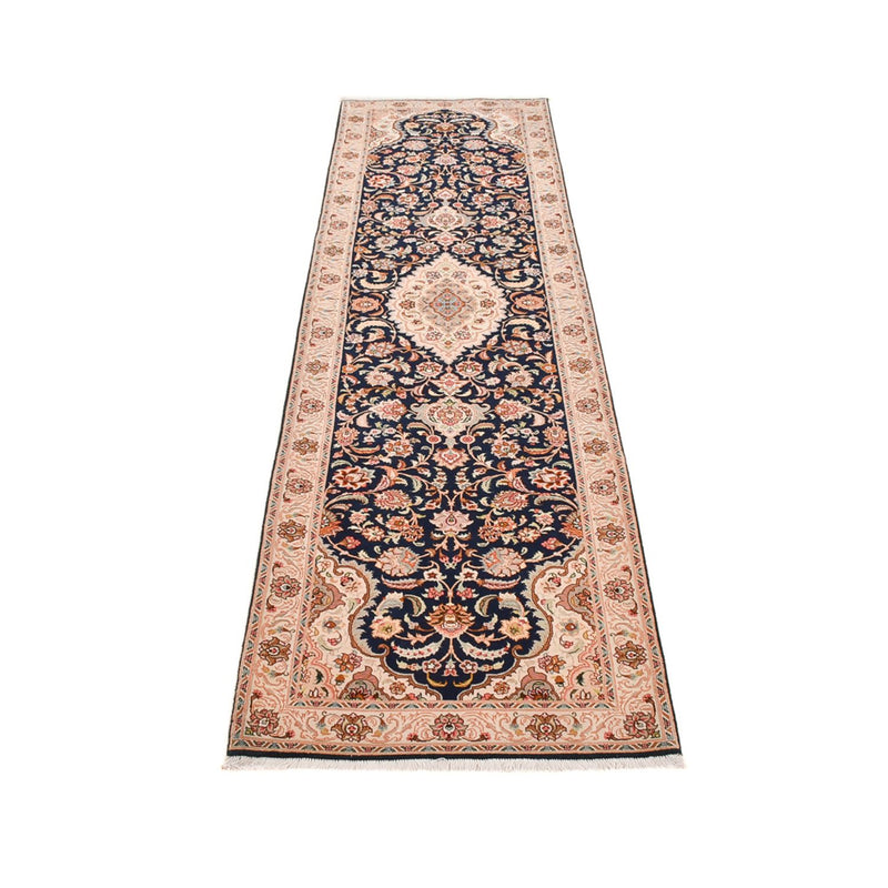 Tapis de couloir Tapis persan - Tabriz - Royal - 310 x 82 cm - bleu foncé