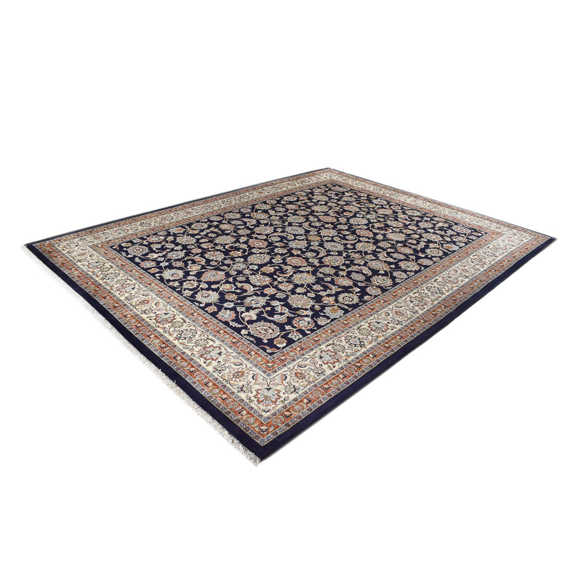 Tapis persan - Classique - 384 x 300 cm - bleu foncé
