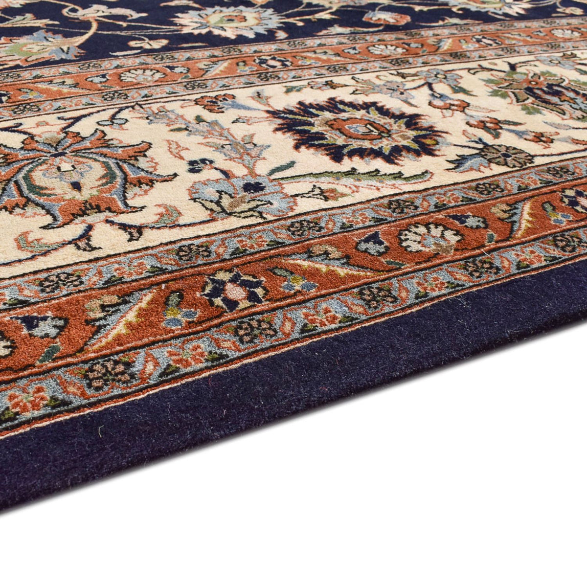 Tapis persan - Classique - Royal - 397 x 298 cm - bleu foncé