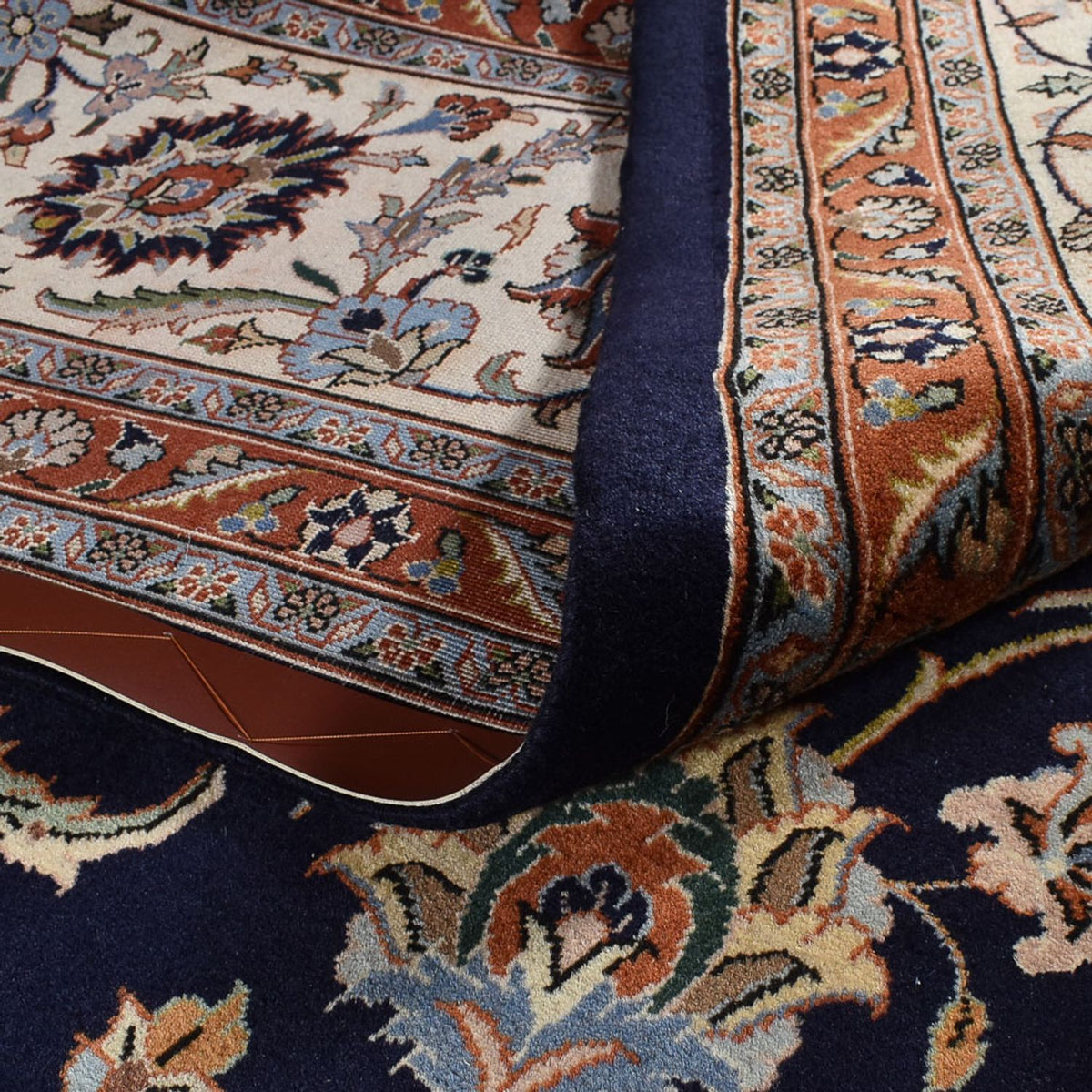 Tapis persan - Classique - Royal - 397 x 298 cm - bleu foncé