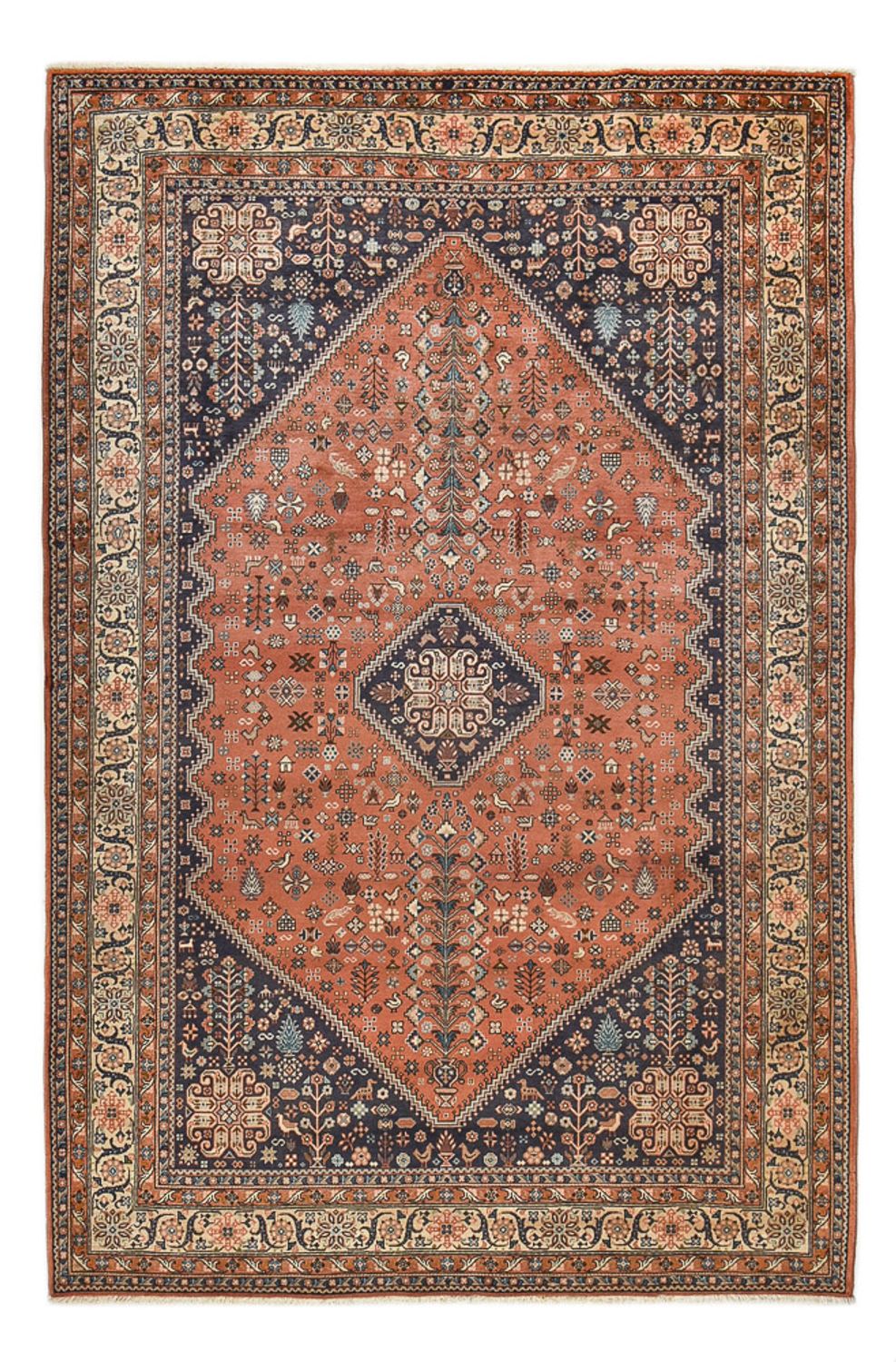 Tapis persan - Nomadic - 304 x 200 cm - rouge clair