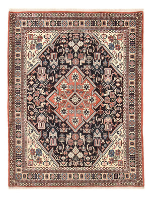 Tapis Gabbeh - Persan Kashkuli - 192 x 150 cm - bleu foncé