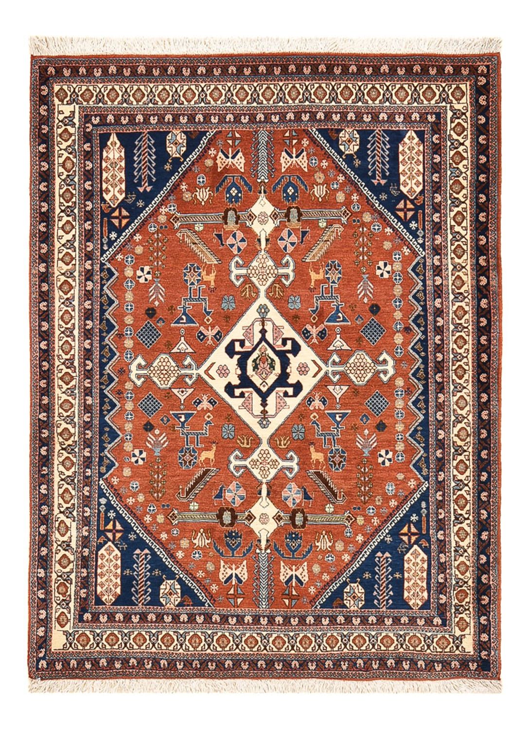 Tapis Gabbeh - Persan Kashkuli - 157 x 113 cm - multicolore