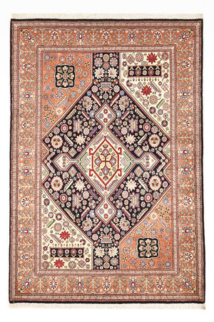 Tapis Gabbeh - Persan Kashkuli - 205 x 144 cm - bleu foncé