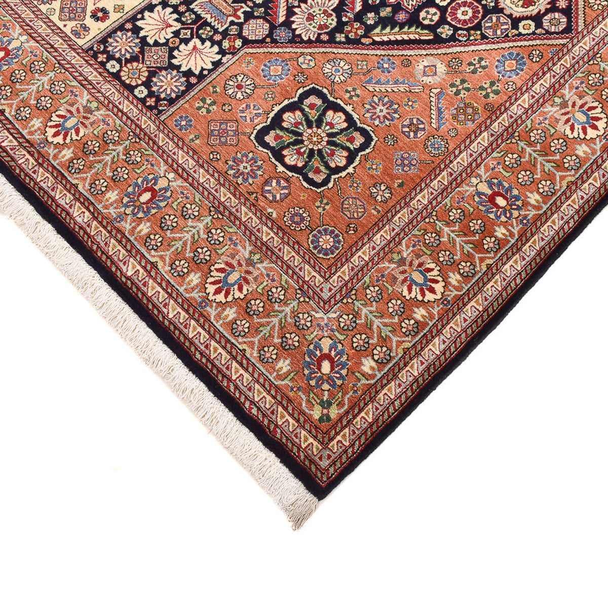 Tapis Gabbeh - Persan Kashkuli - 205 x 144 cm - bleu foncé