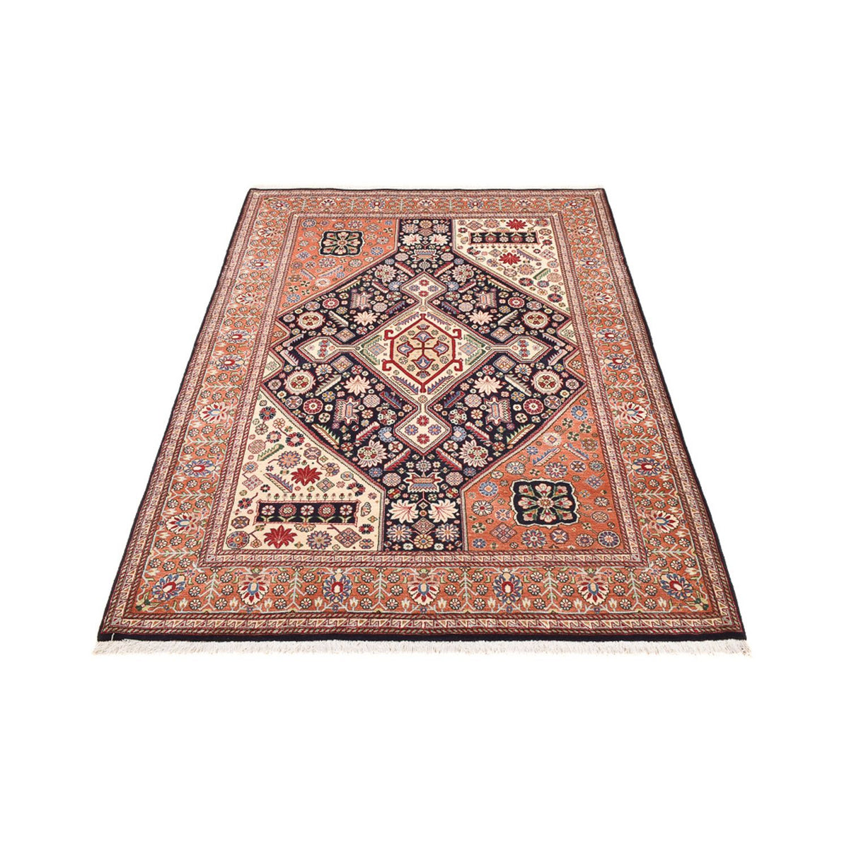 Tapis Gabbeh - Persan Kashkuli - 205 x 144 cm - bleu foncé