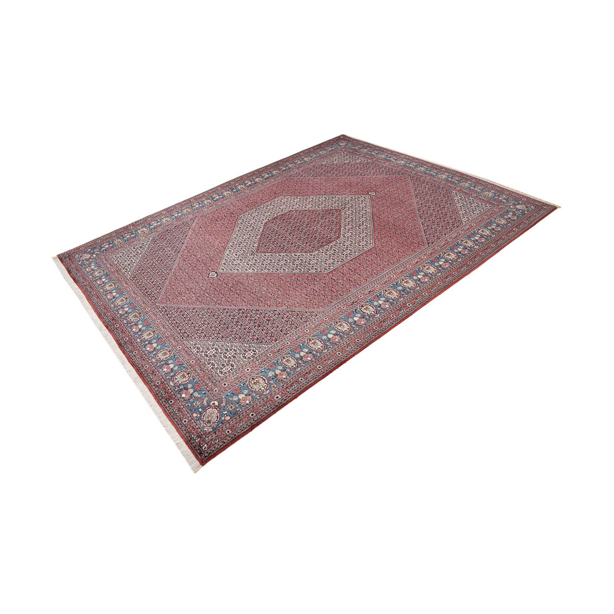 Tapis persan - Bidjar - 395 x 302 cm - rouge foncé